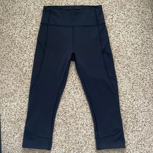 Lululemon fast and free high rise crop 17 inch size 6